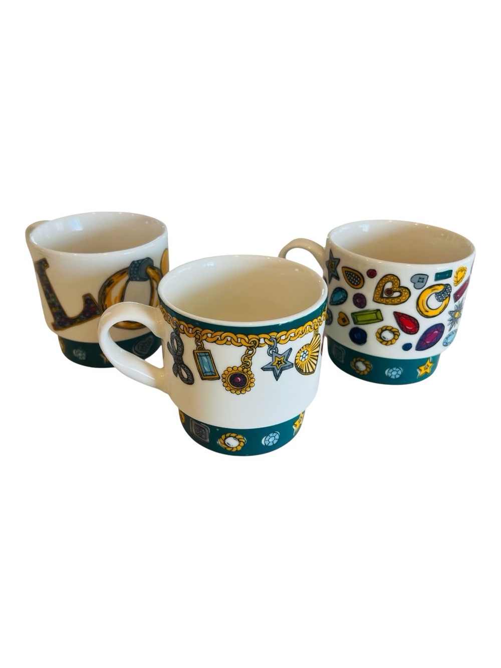 Brighton LOVE Mug Set of 3 Trust Your Journey Ceramic Gift Coffee Mugs